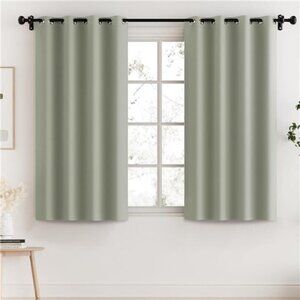 100% Blackout Curtains for Bedroom Thermal Insulated Blackout Curtains 45 inch